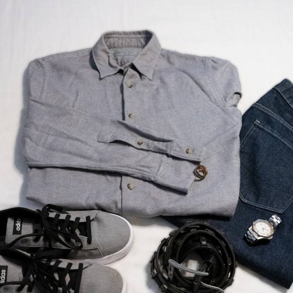 Cadet Gray Flannel Sportshirt